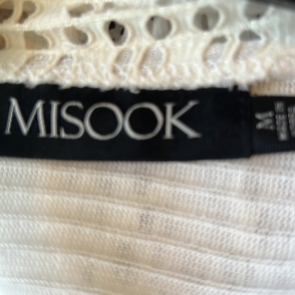 Misook White Asymmetrical Drape Front Cardigan - image 4